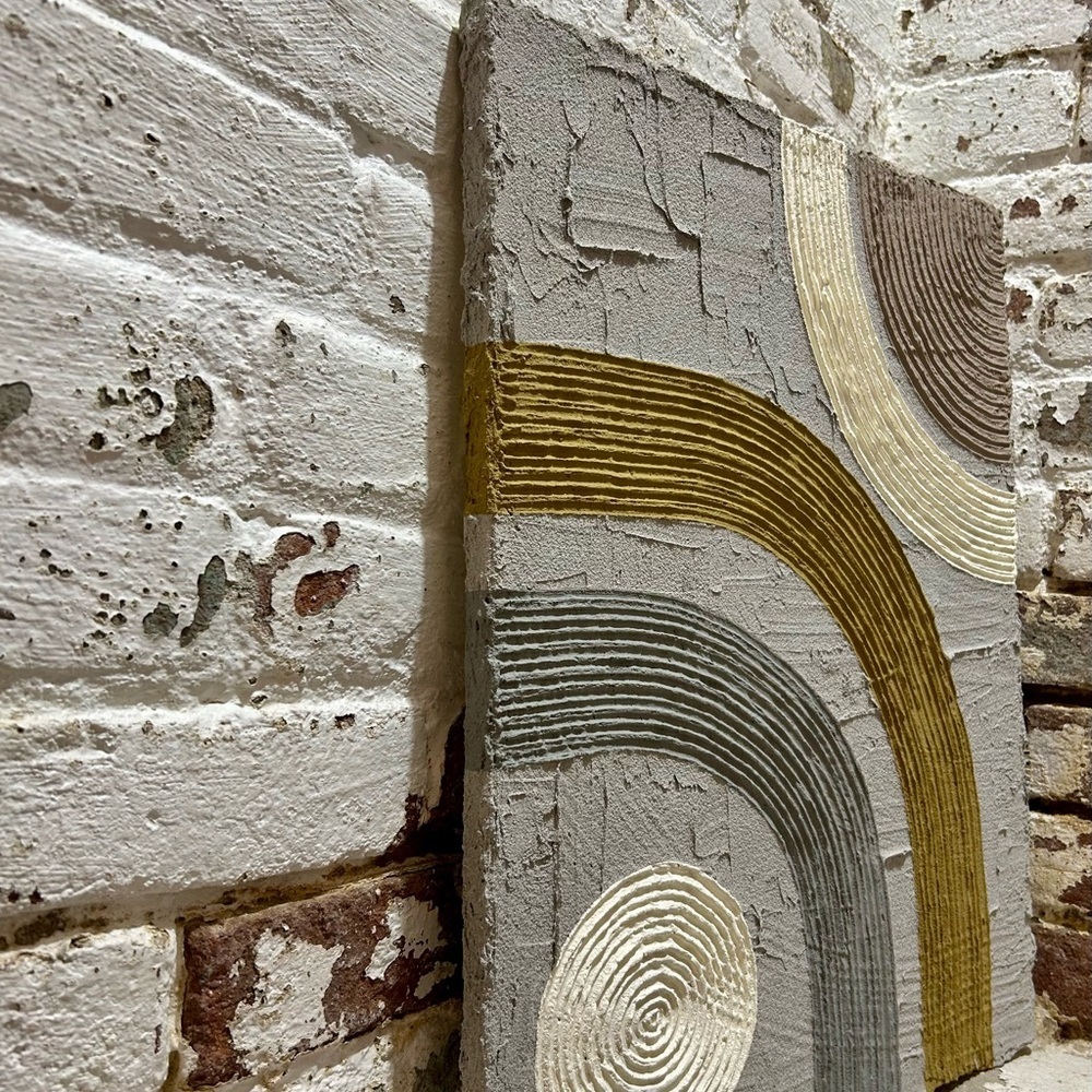 Concrete Geometric Painting on Canvas by Molly Dexter, Seneca Avenue Arts. - Picture 3 of 9